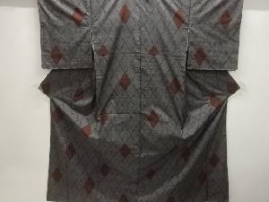 未使用品　抽象模様織出し本場泥大島紬着物（5マルキ）